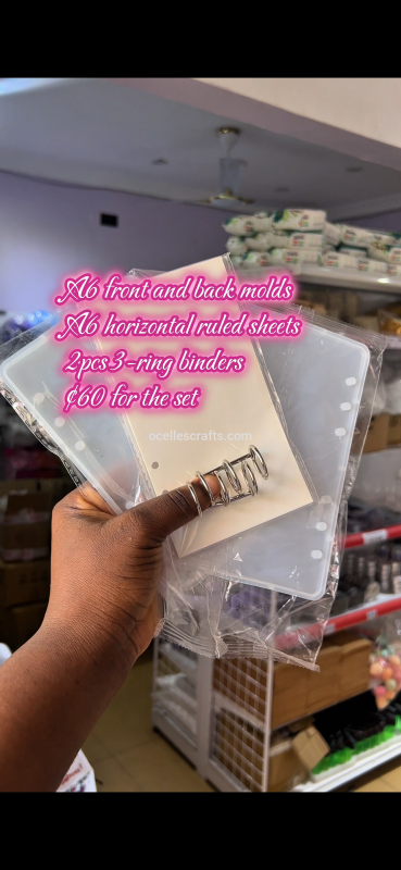 A6 notebook mold, refill sheet and 2pcs 3-ring binder ring