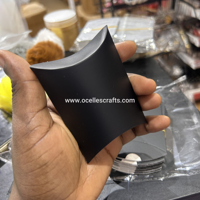 50pcs Black Pillow Box for packaging Keychains