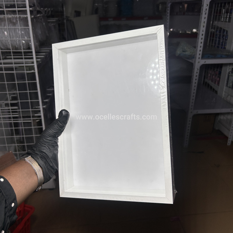 White A4 Shadow Box Can Stand And Can Be Hanged Both Vertically And Horizontally