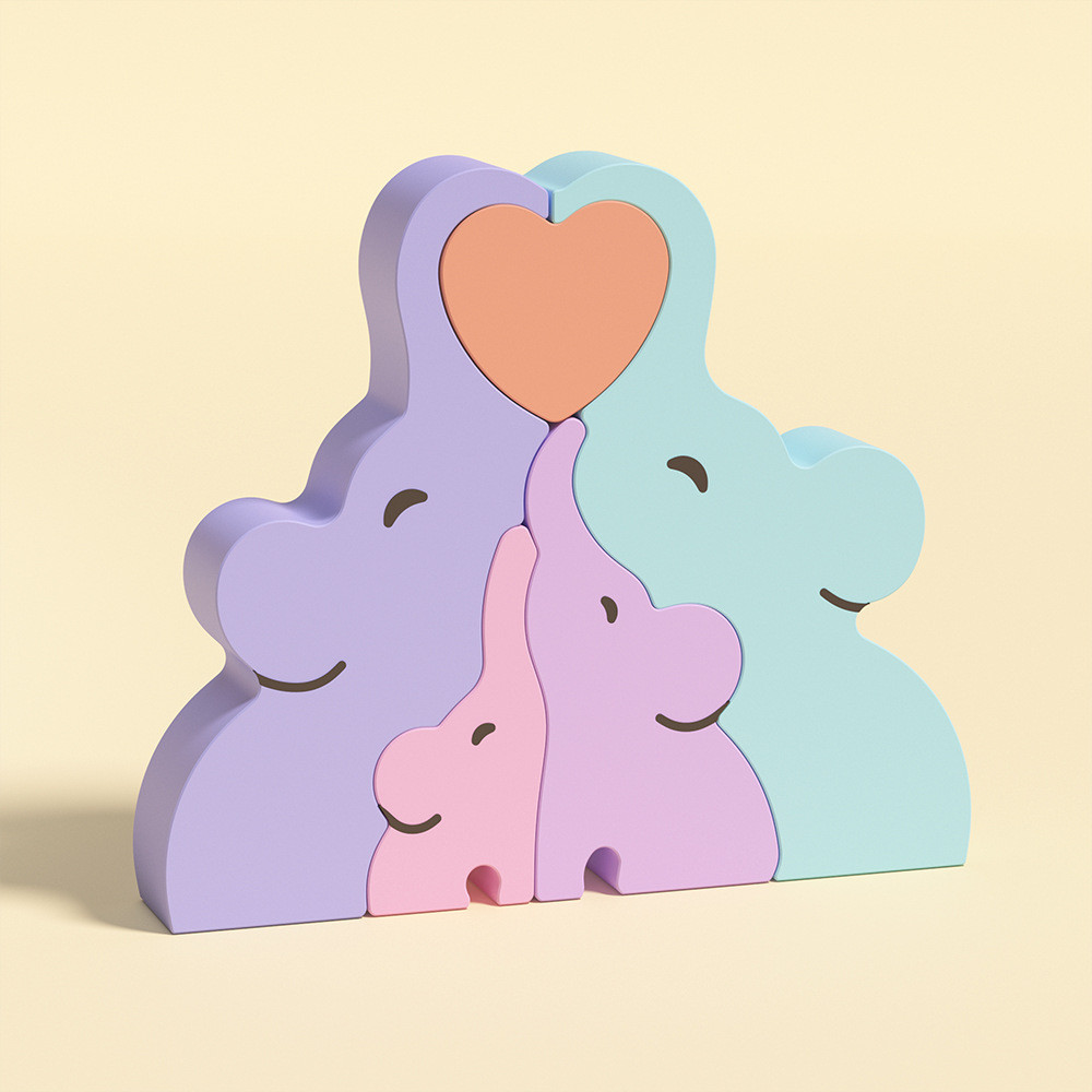 Elephant Family Souvenir Mold