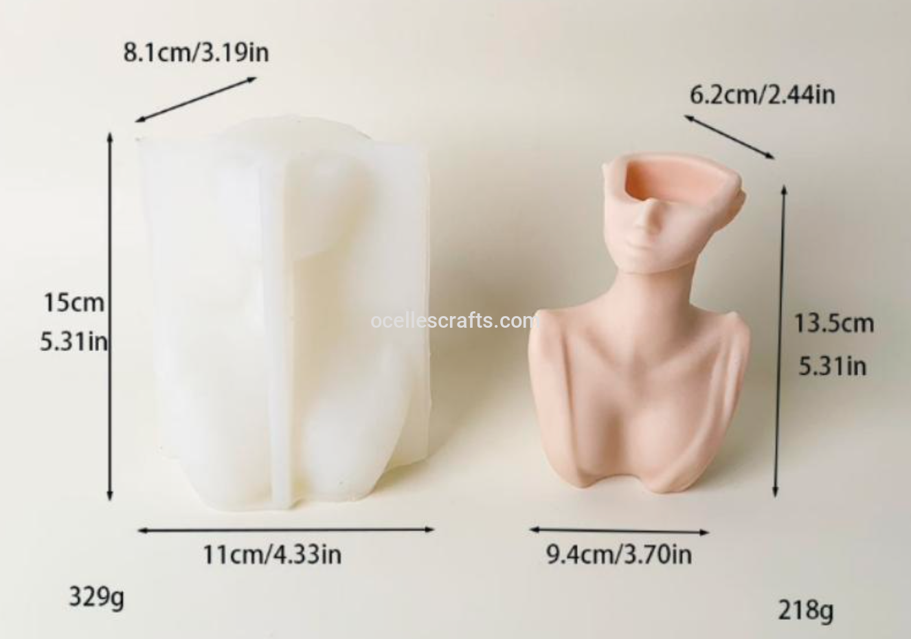 Half face planter flower vase