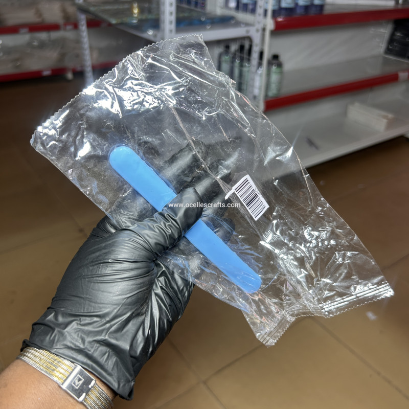 Blue Reusable Silicon Mixing Stick