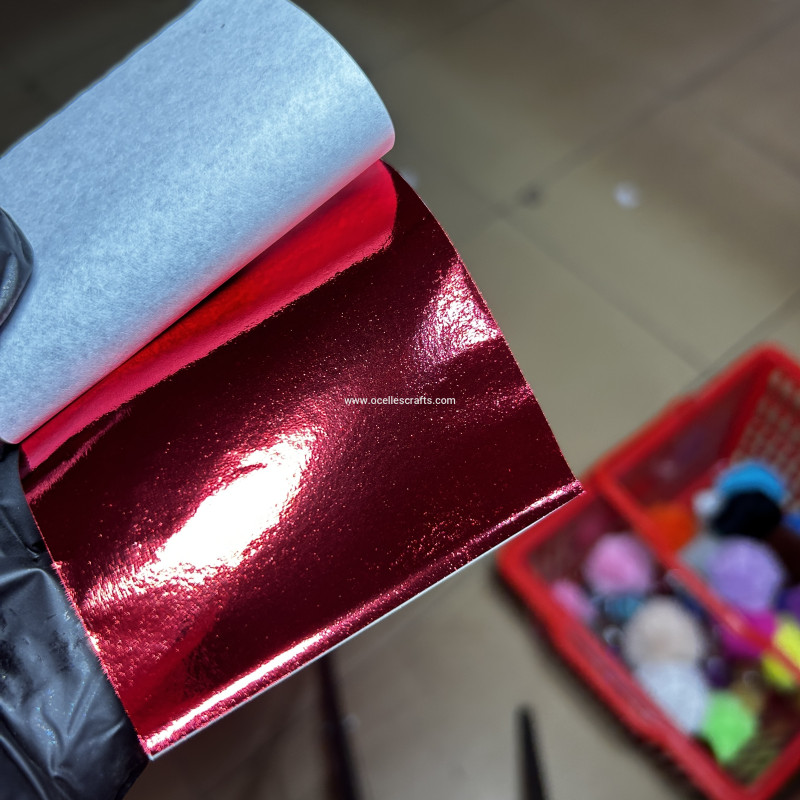 12 pcs Red leaf sheets or foil flakes