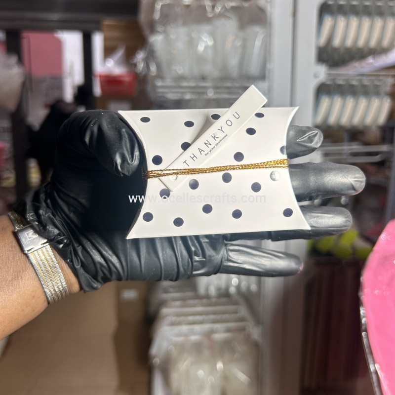 50pcs Silver Polka Dot Pillow Box for packaging Keychains