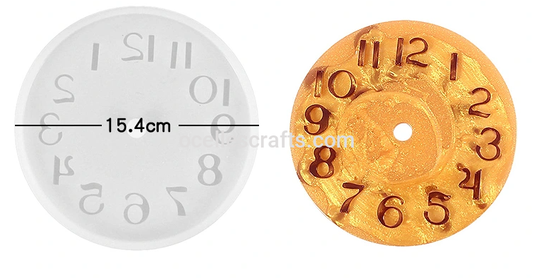 15cm Diameter numbers clock mold