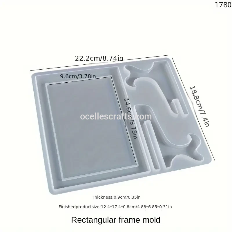 rectangular picture frame with easel stand