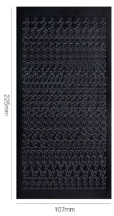 Black Uppercase PVC Sticker