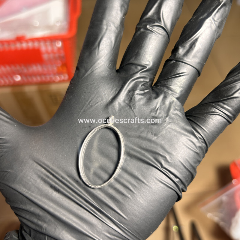 Silver Oval open back bezel for pendant or earring