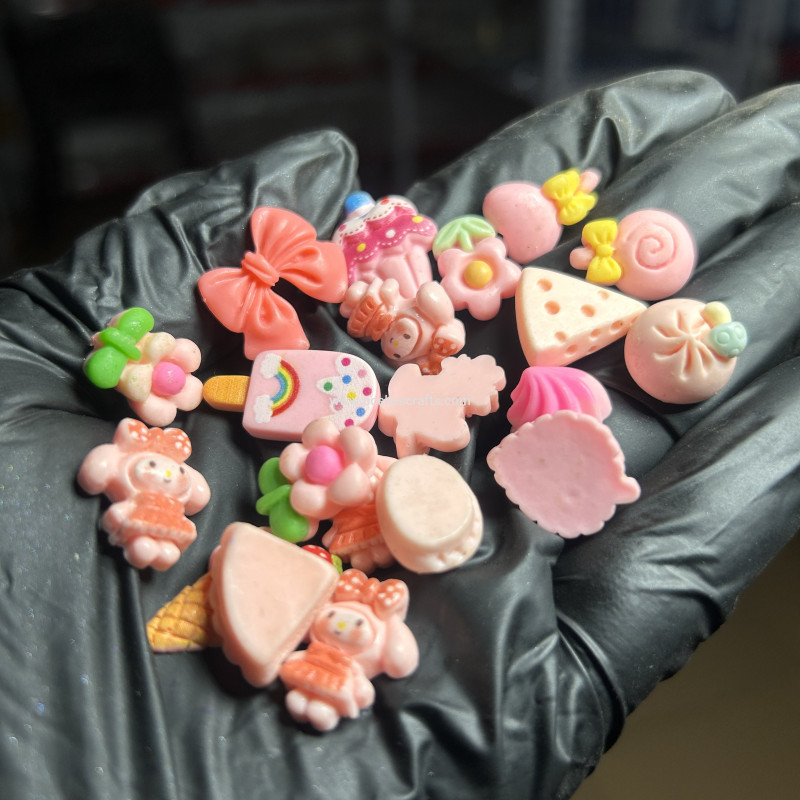 Pink Flat back Resin Charms for Junk Phonecase