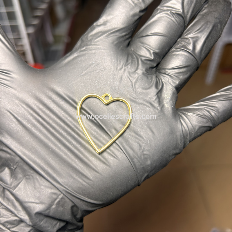 Gold Pentagon open back bezel for pendant or earring