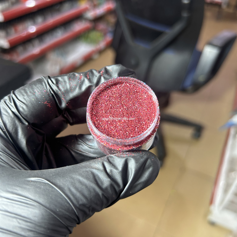 Dark Red Holographic Fine Glitter