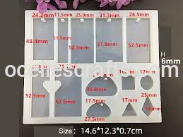 13 cavity keychain and pendant mold