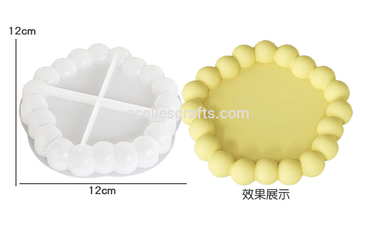 Bubble Edge Flower Coaster Mold