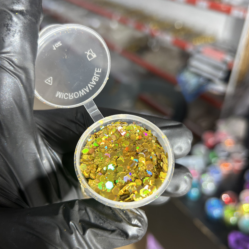 Gold Holographic Chunky Glitter