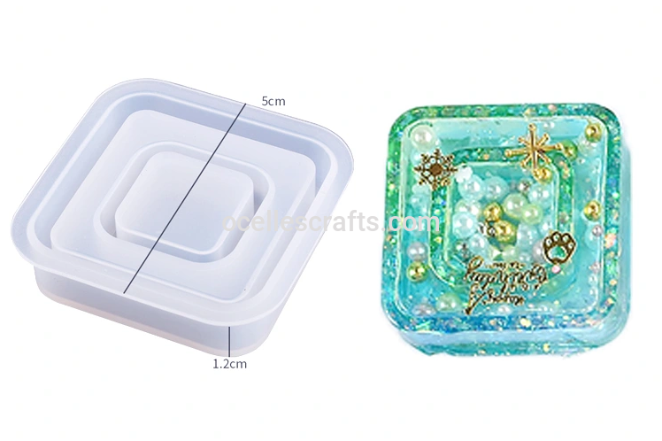 Square Shaker Keychain Mold