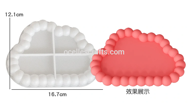 Bubble Edge Cloud Coaster Mold