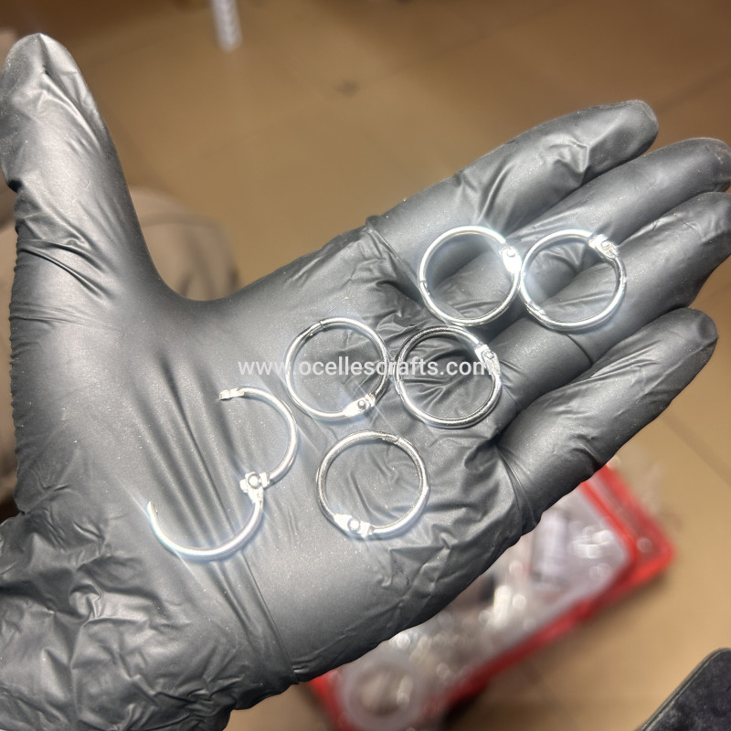 6pcs Single Silver Binder Rings