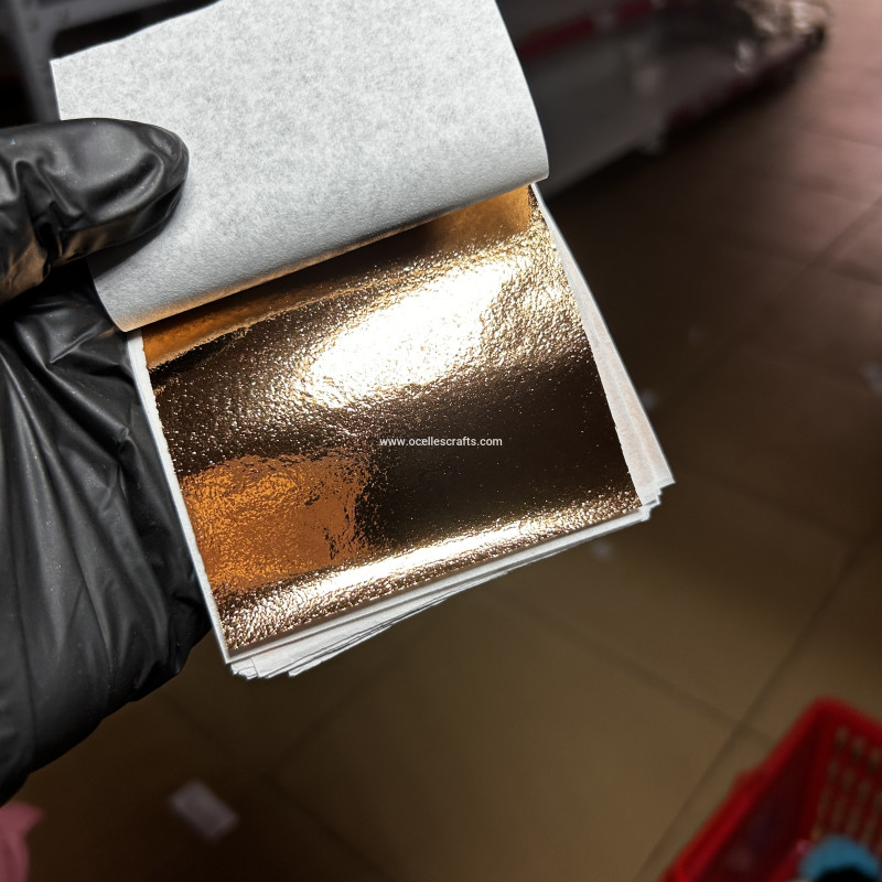 12 pcs Rose Gold leaf sheets or foil flakes