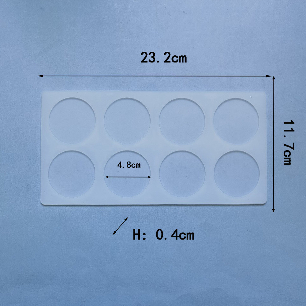 8 in 1 Round Keychain Mold Flat Type