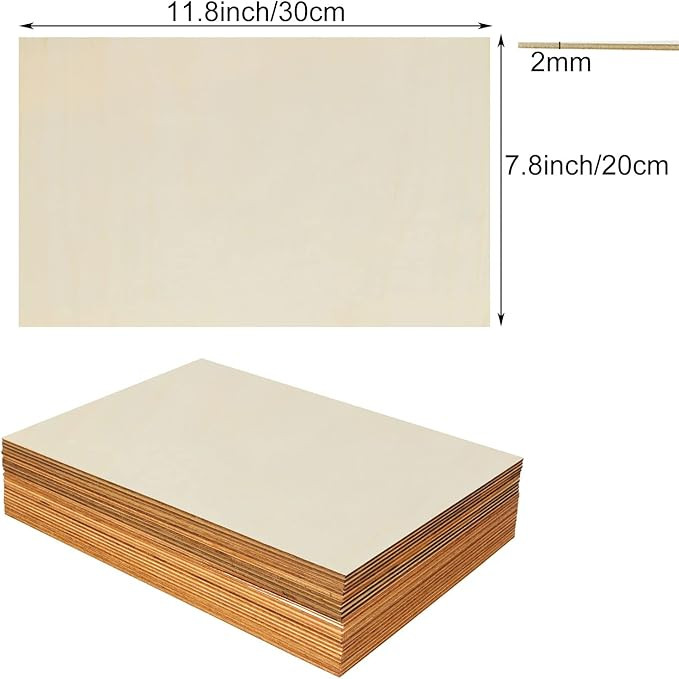 20x30cm Wooden canvas with one side laminated plywood for resin art