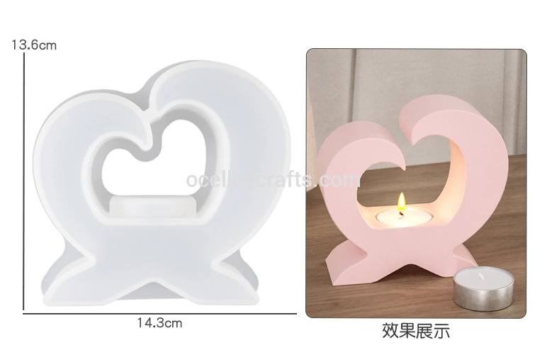 Heart Shaped Candle Holder Mold