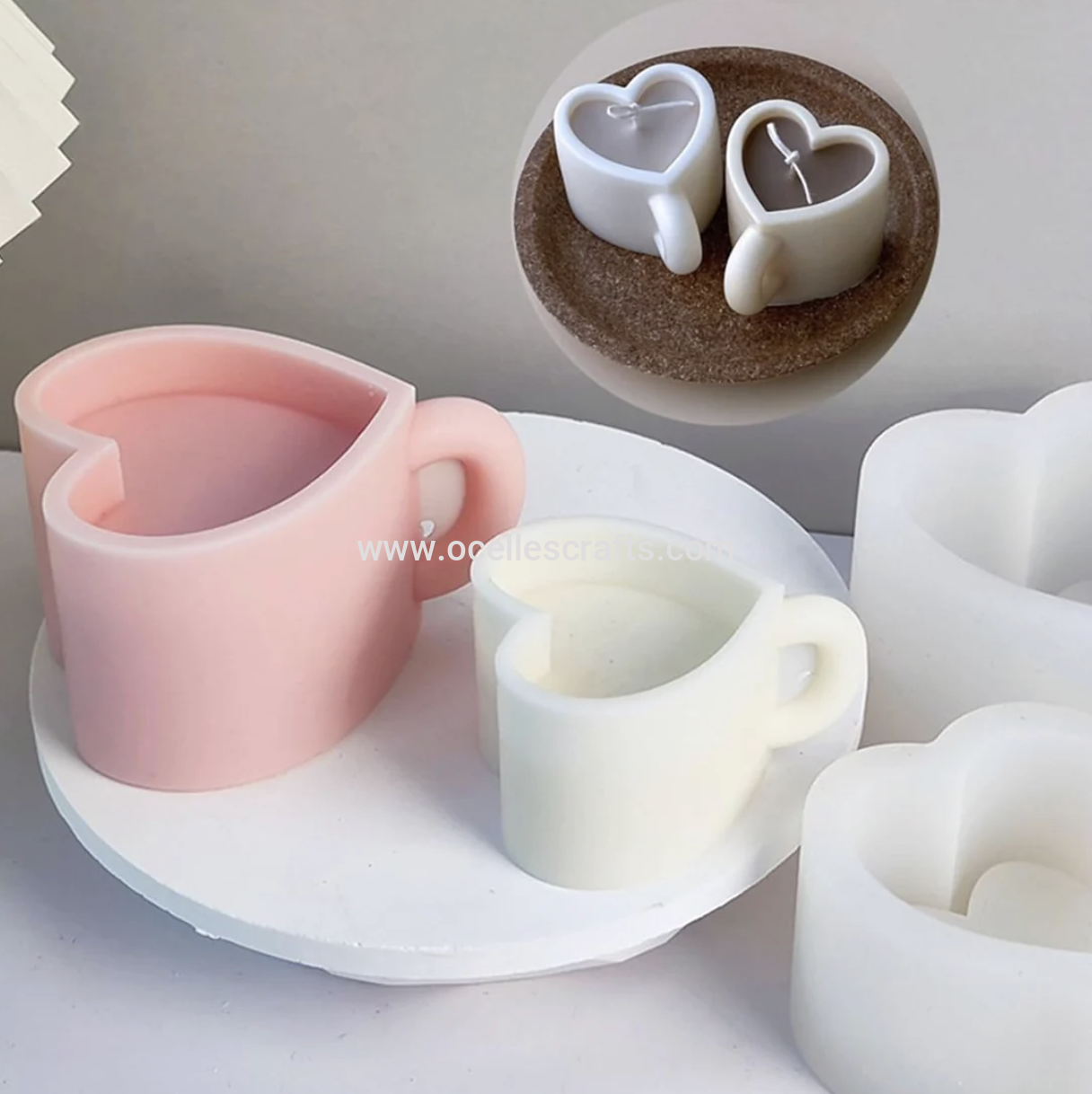 Heart Shaped Mug or Cup Mold