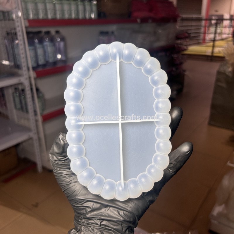 Bubble edge Oval Coaster Mold(Decor)