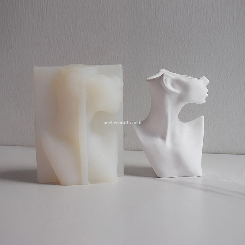 Half face with chest planter flower vase