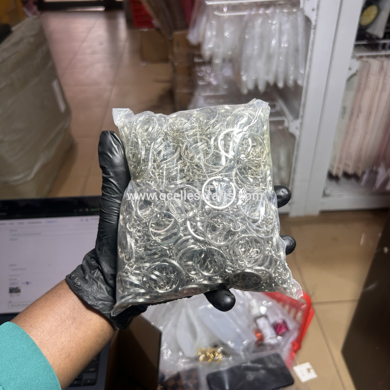 500pcs Silver Keyrings with Eyescrews