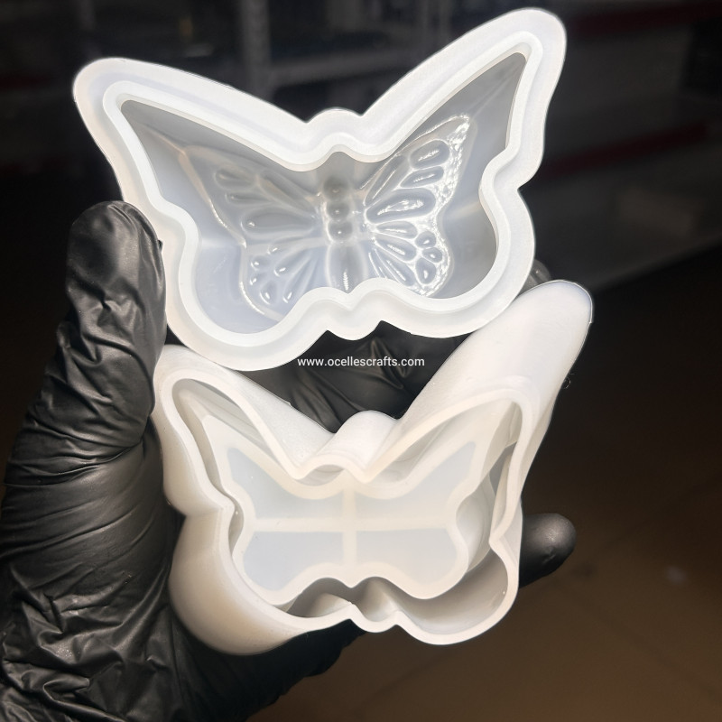 Cute 2pcs Butterfly Shaped Storage Mold With Lid