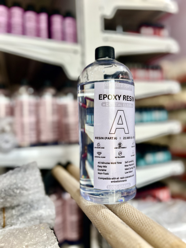 1kg 2:1 Crystal Clear Epoxy Resin- Part A(DOES NOT INCLUDE PART B)