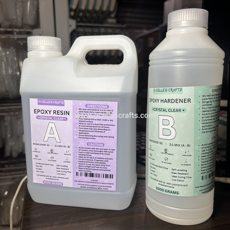 3kg  2:1 Epoxy Resin 24Hr Cure Set | 2kg Resin, 1kg Hardener