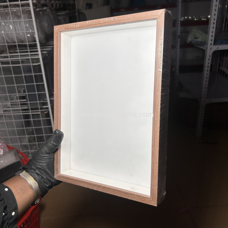 Walnut A4 Shadow Box Can Stand And Can Be Hanged Both Vertically And Horizontally