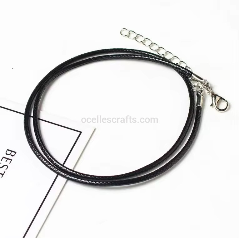 5pcs Silver Wax Cord