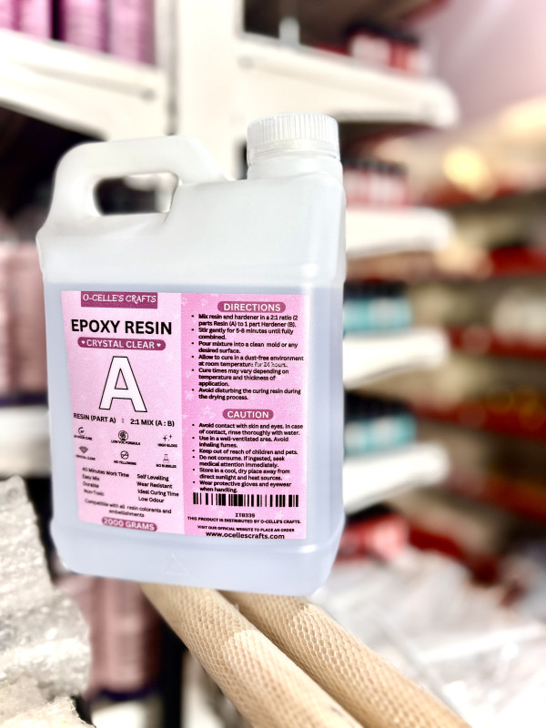 2kg  2:1 Crystal Clear Epoxy Resin- Part A (DOES NOT INCLUDE PART B)