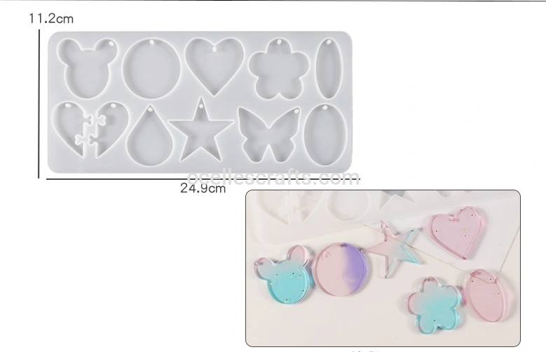 Mixed Keychain or Charm Mold