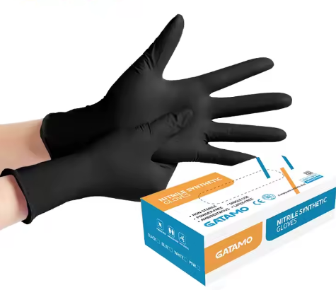 100pcs Black Nitrile Gloves