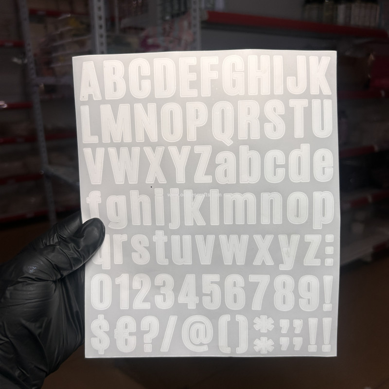 White Large Matte Alphabet Sticker