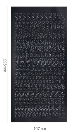 Black Lowercase PVC Sticker
