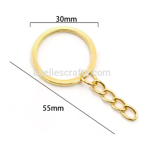 12pcs gold keyrings
