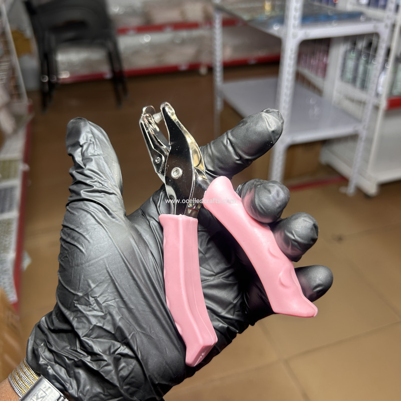 Light Pink Soft Grip Single Hole Single Hole paper Punch