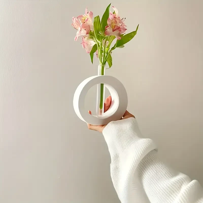 Oval Flower vase mold Hollow flower vase mold hydroponic (COMES WITH 1 TUBE)