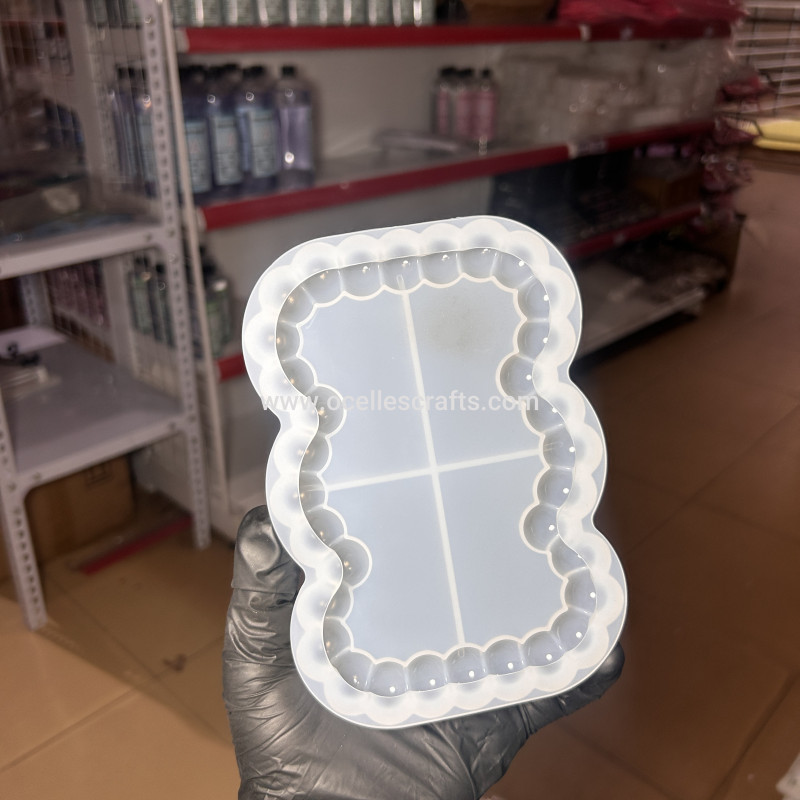 Bubble edge Wavy Coaster Mold(Decor)