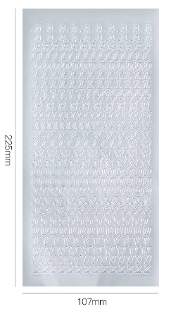 Silver Uppercase PVC Sticker