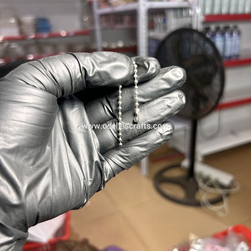 Silver metal bead chain for frame and signage molds