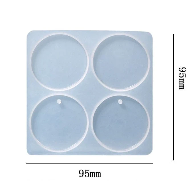 4 Cavity Round Keychain Mold