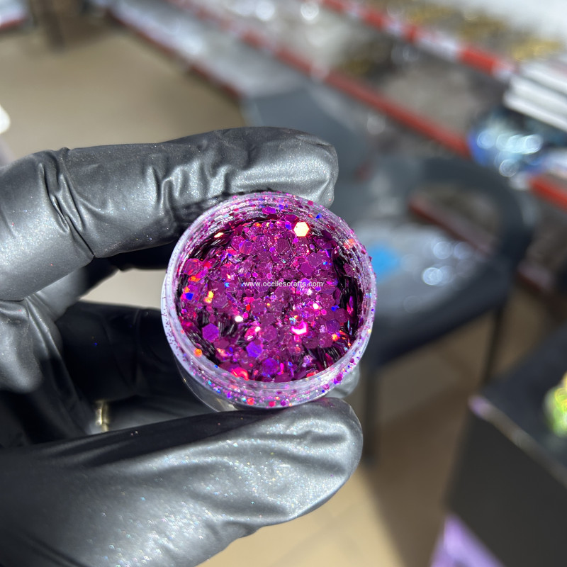Purple Holographic Chunky Glitter