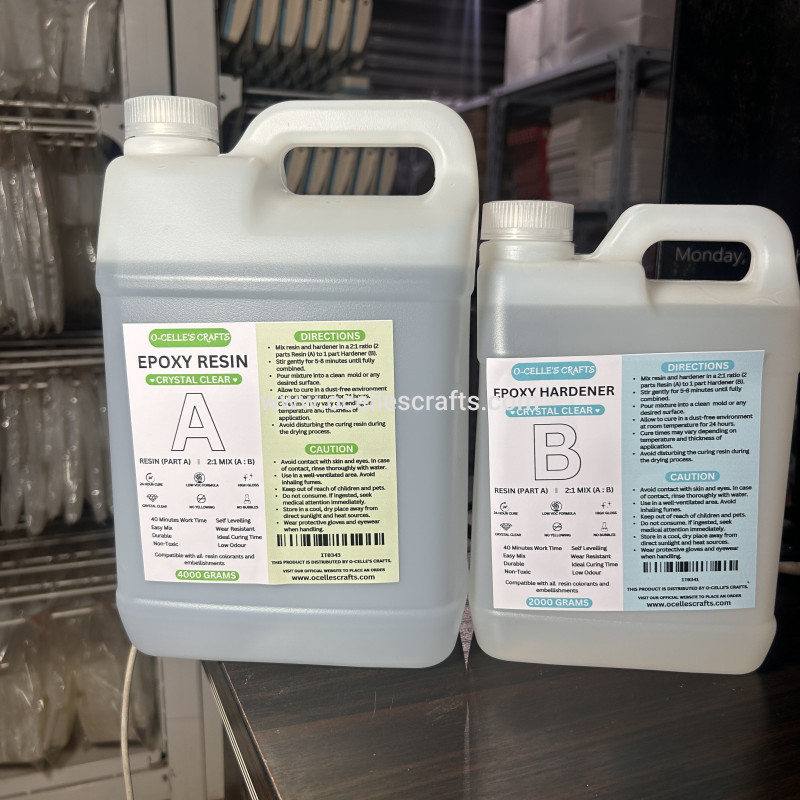 6kg  2:1 Epoxy Resin 24Hr Cure Set | 4kg Resin, 2kg Hardener